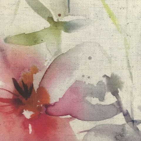 Samarinda Poppy Natural Roman Blind