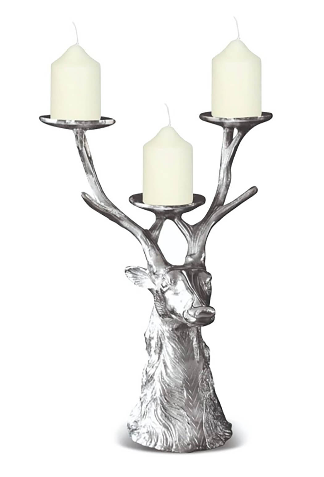 Small Stag Head 3 Candle Holder