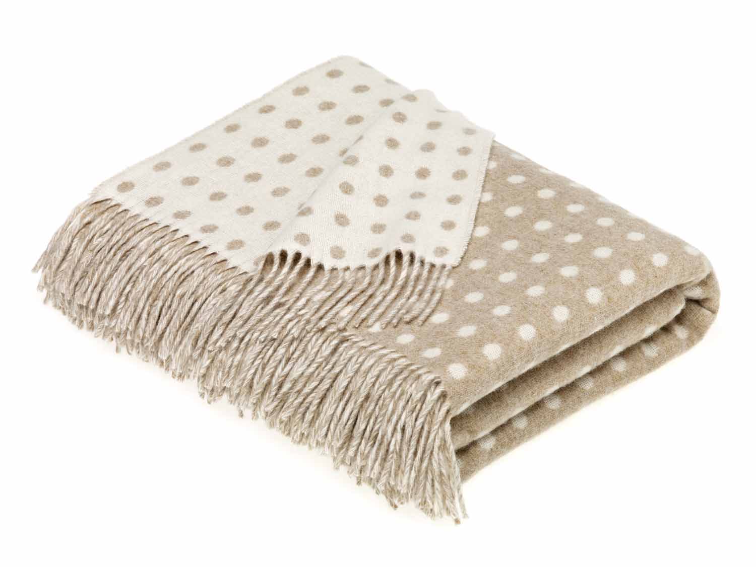Bronte by Moon Natural Spot Lambswool Throw