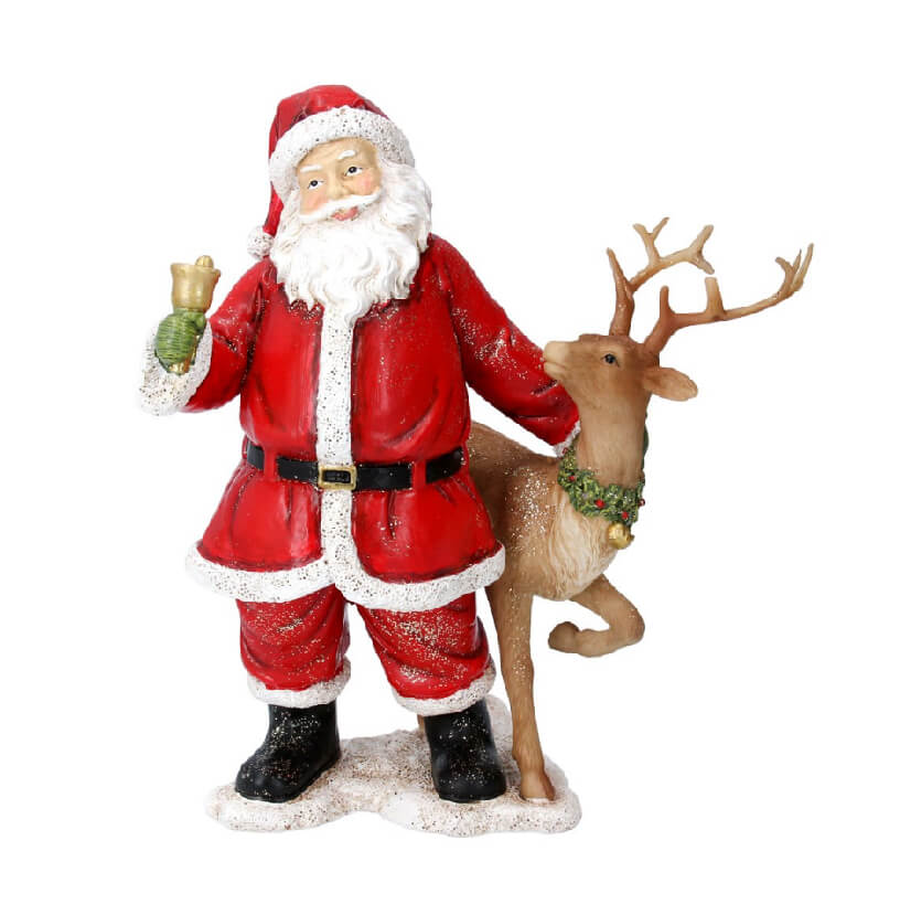 Santa and Reindeer Christmas Ornament