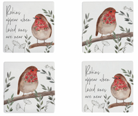Thumbnail for 4 Piece Robin Coaster Set