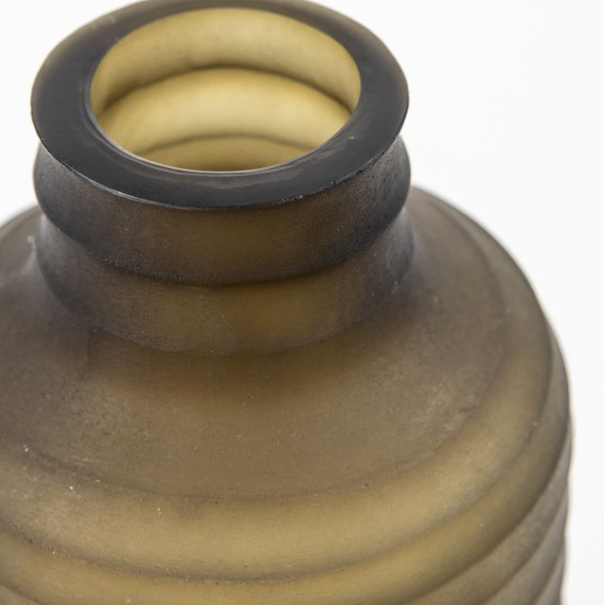 Glass Dusty Dark Brown Ayaan Vase - Medium
