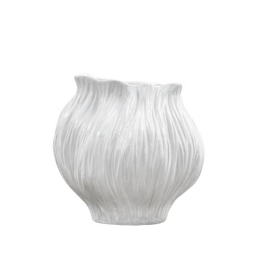 White Clay Flora Vase - Medium