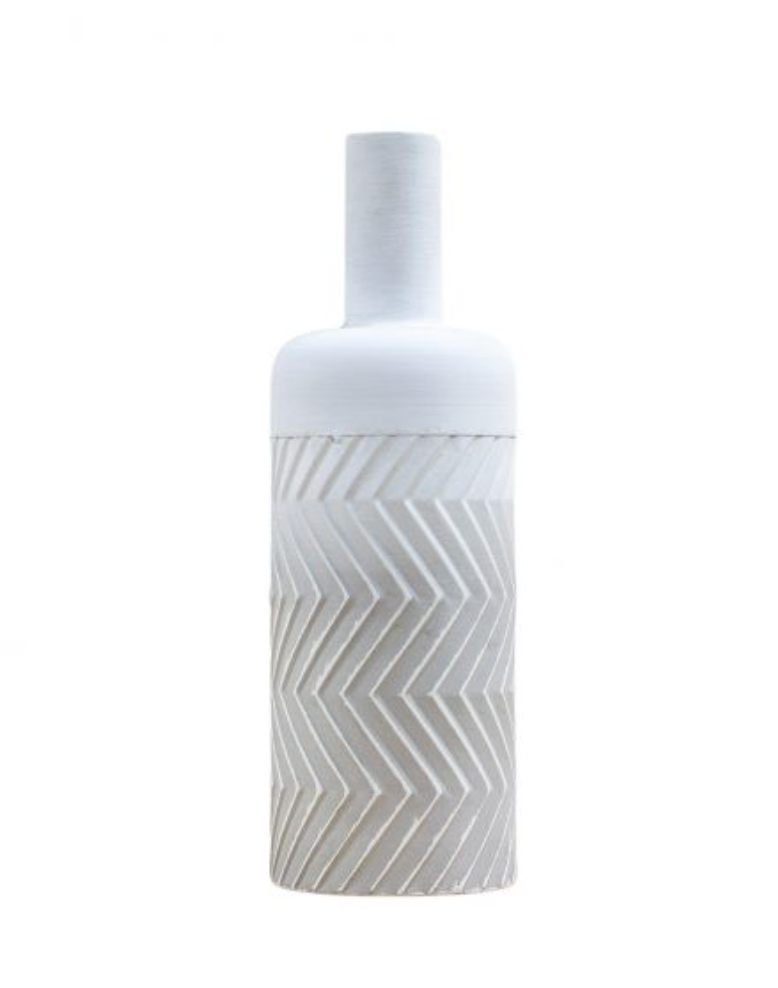 Bottle-Shaped Metal Maddox Vase - Large