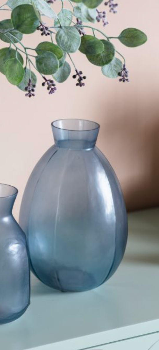 Glass Blue Arno Vase - Medium