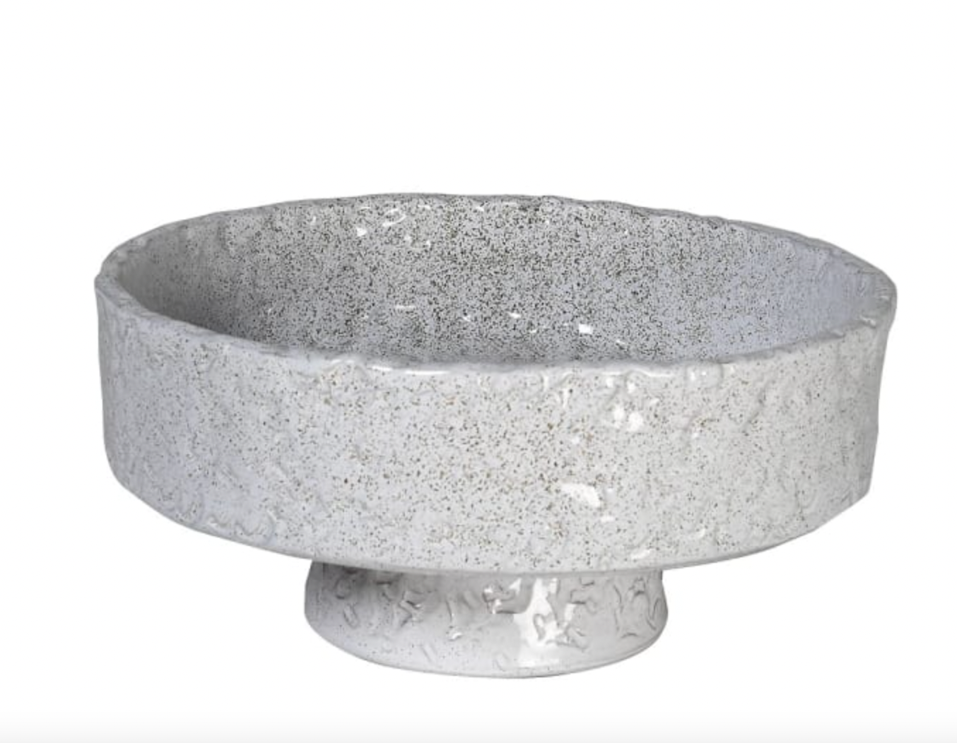 Pale Grey Terracotta Hammered Bowl