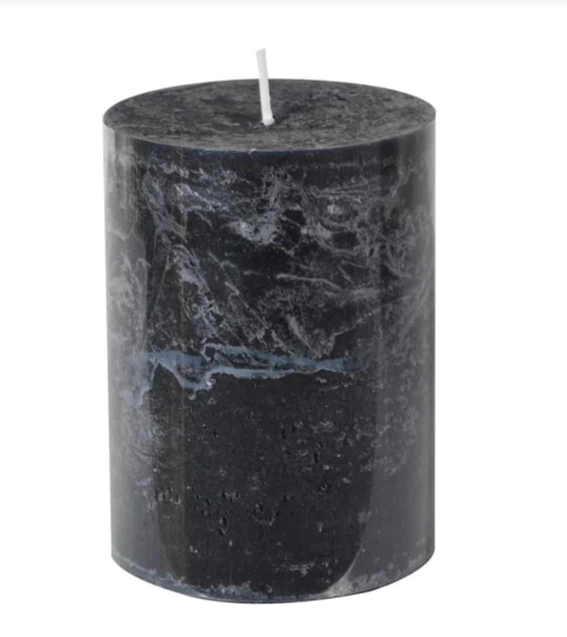 Violet & Sandalwood Black Pillar Candle - Small