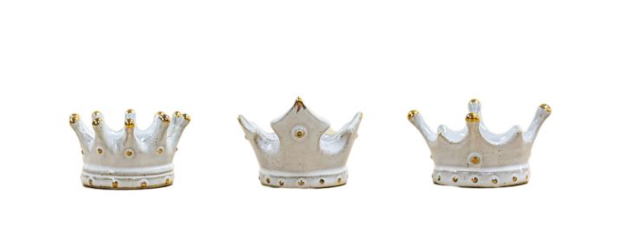 Set of 3 Crown Tea Light Holders
