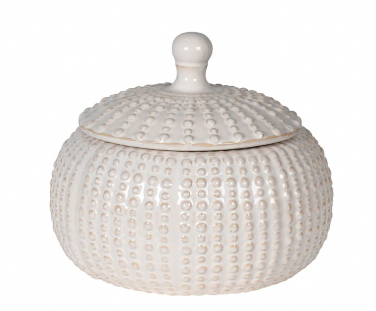 White Squat Jar with Lid - Large