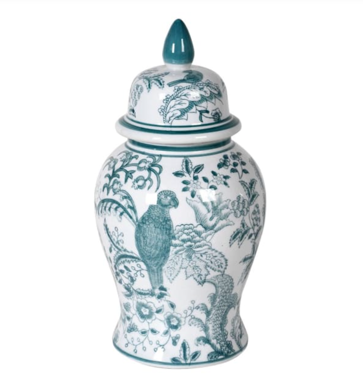 Green & White Temple Jar - Small