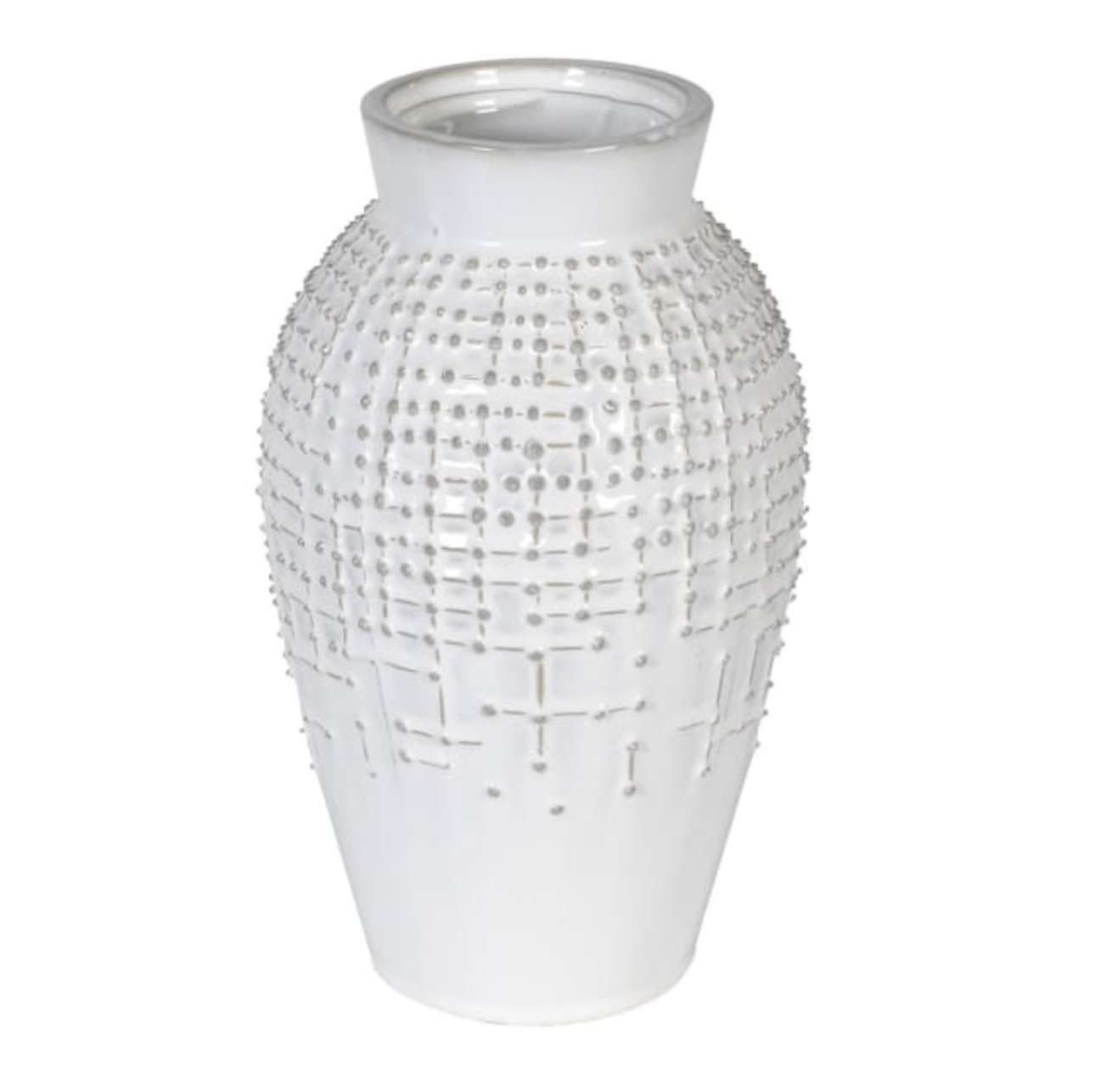 Off White Dot Vase