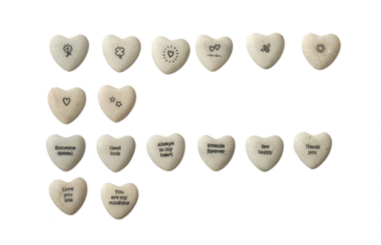 Evie Marble Heart Tokens