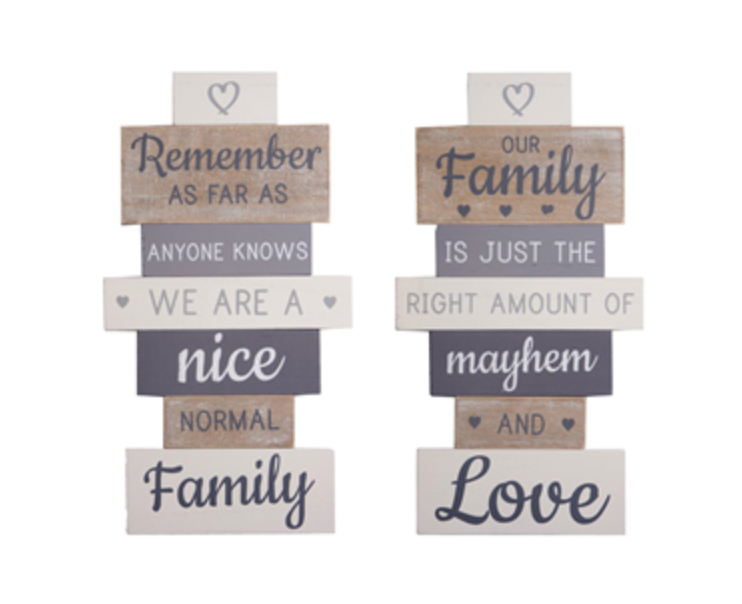 Vintage Slatted Family Sign