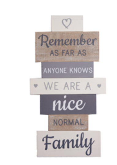 Vintage Slatted Family Sign