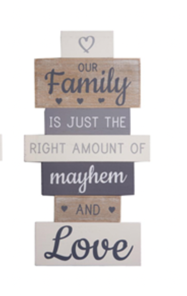 Vintage Slatted Family Sign