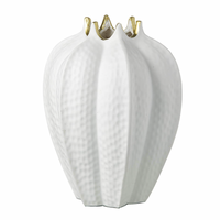 Thumbnail for Siliqua Gold & White Vase - Tall