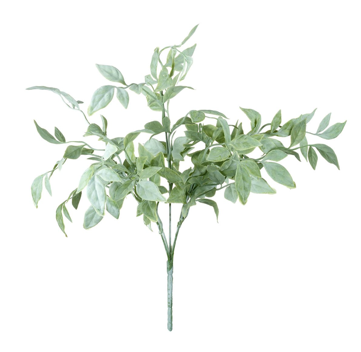 Leaf Bush Flocked Green Spray