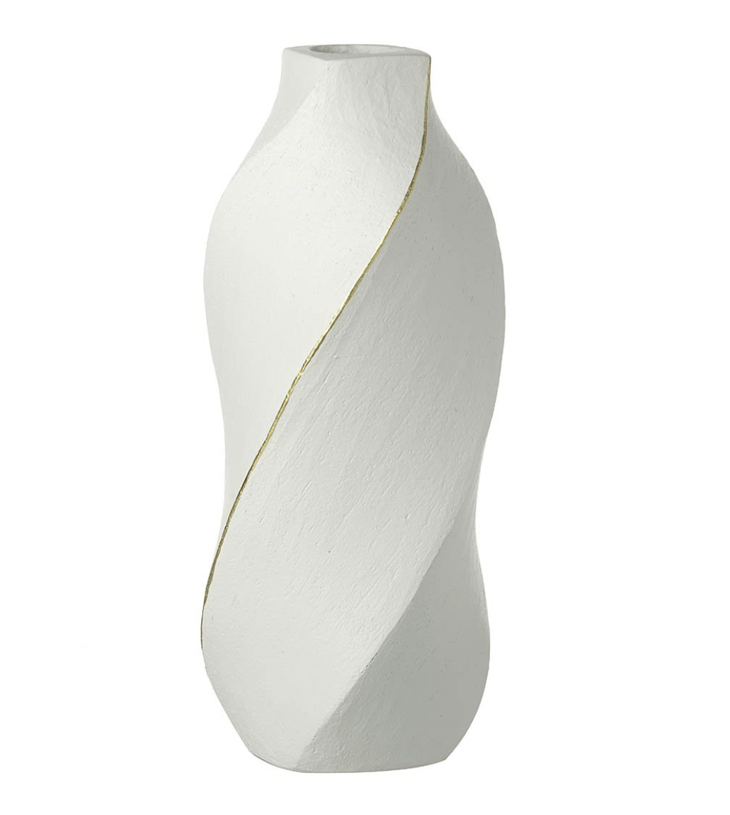 Persephone Ceramic White Vase - Tall