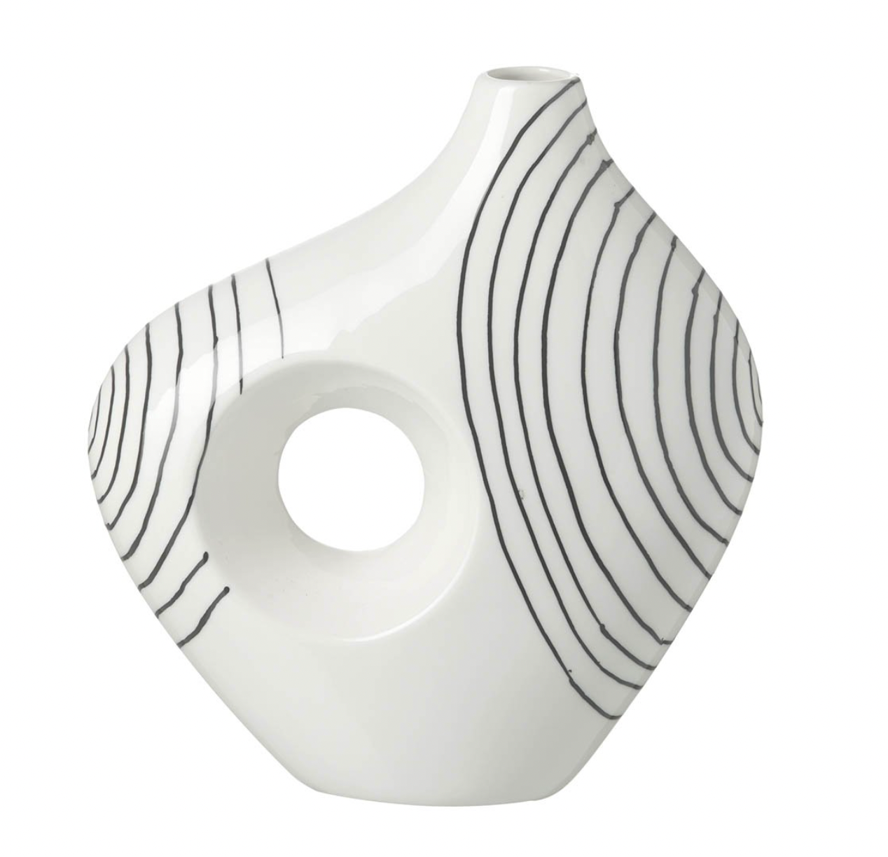 Lenis Ceramic White Vase