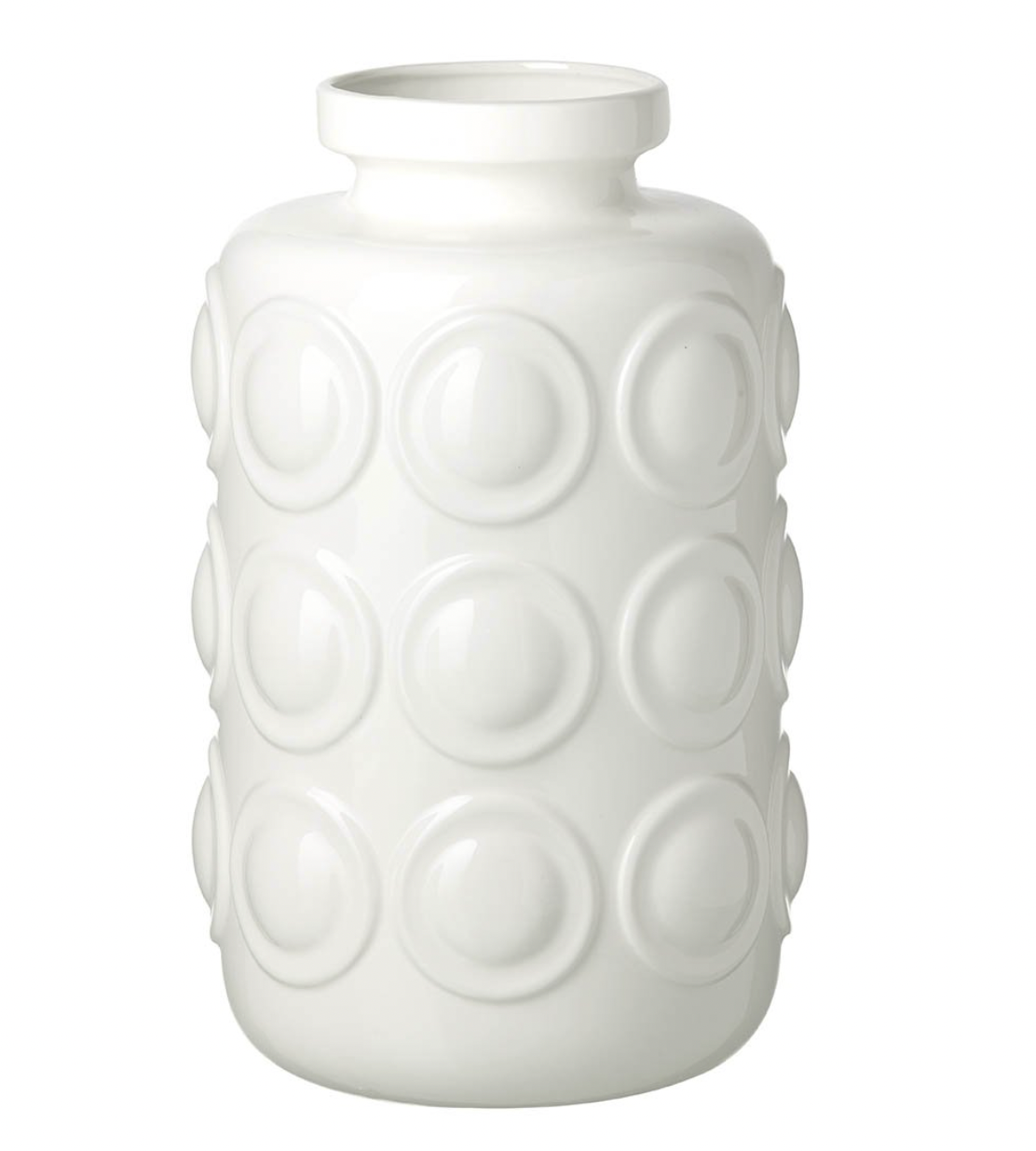 Ceramic White Orbit Vase - Large