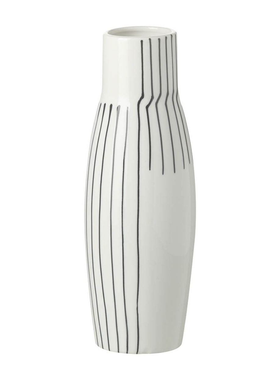 Linea Ceramic White Vase - Medium