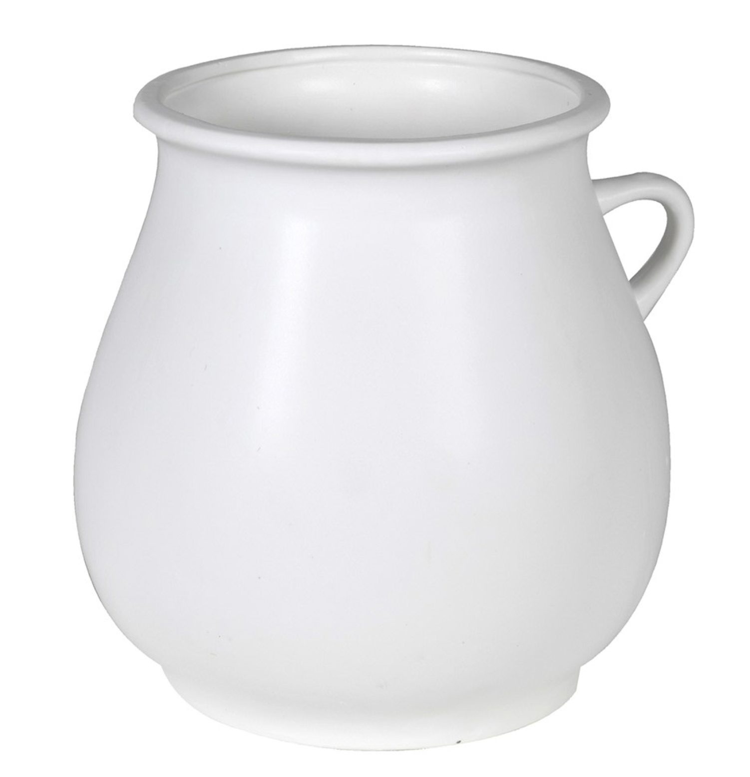 Porcelain Wide White Handled Vase