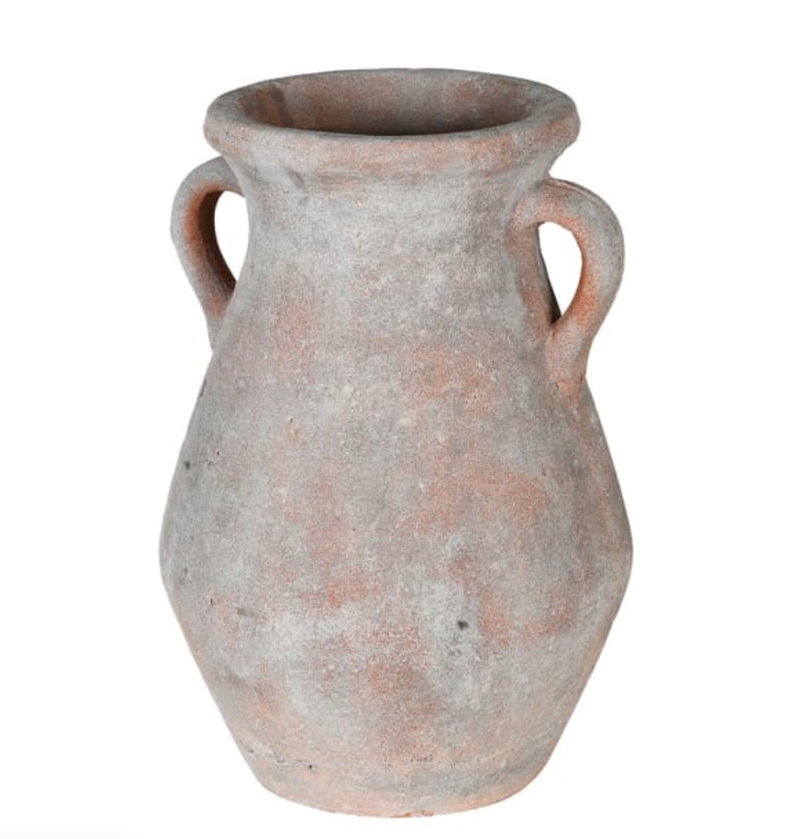 Distressed Terracotta Vase with Handles