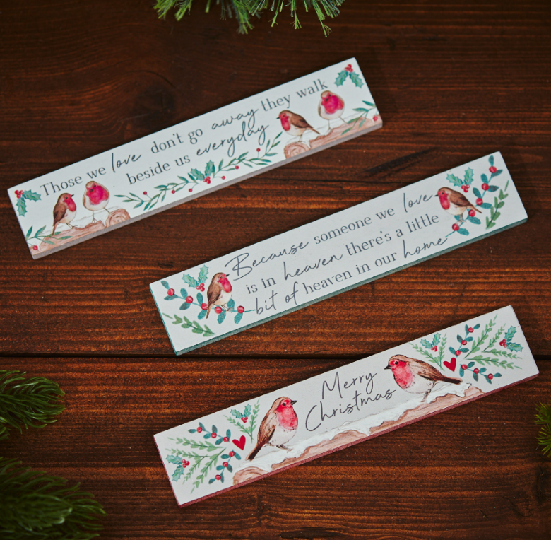 Christmas Robin Tabletop Block