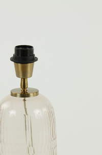 Thumbnail for Dilano Light Pink Dimpled Glass Lamp Base - Oval