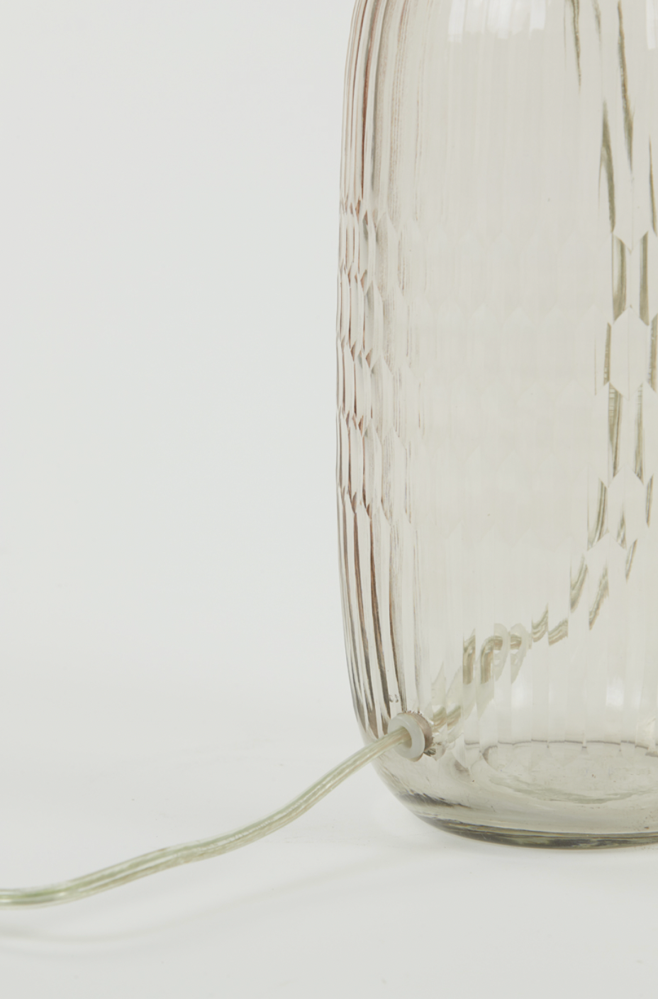 Dilano Light Pink Dimpled Glass Lamp Base - Oval