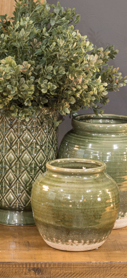 Seville Olive Squat Vase