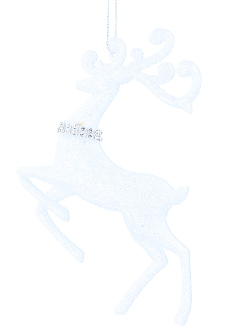 White Glitter and Diamanté Reindeer