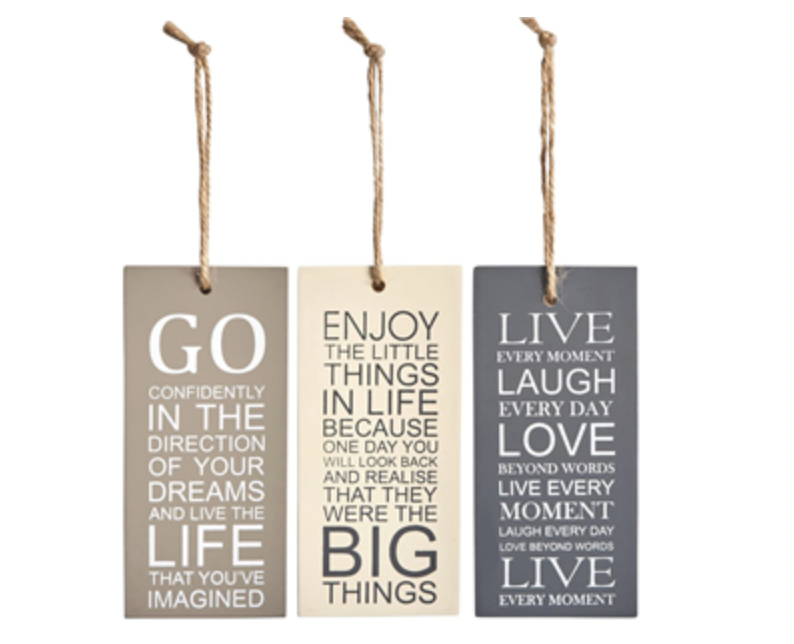 Inspirational Quote Hanging Sign