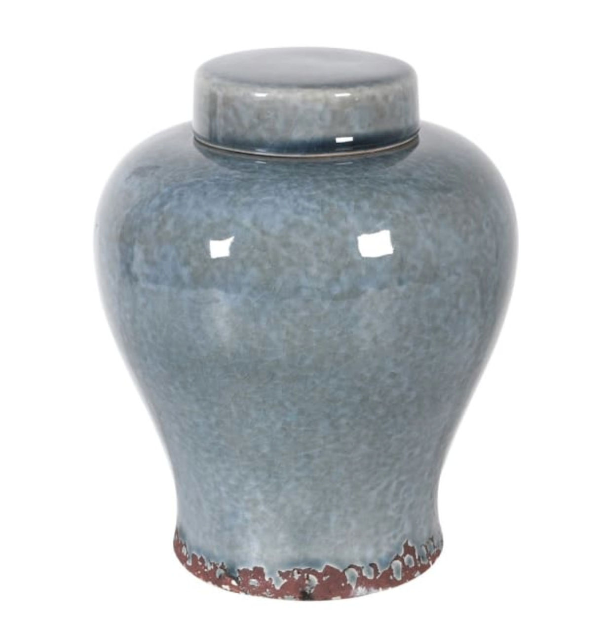 Large Rustic Grey Ceramic Jar