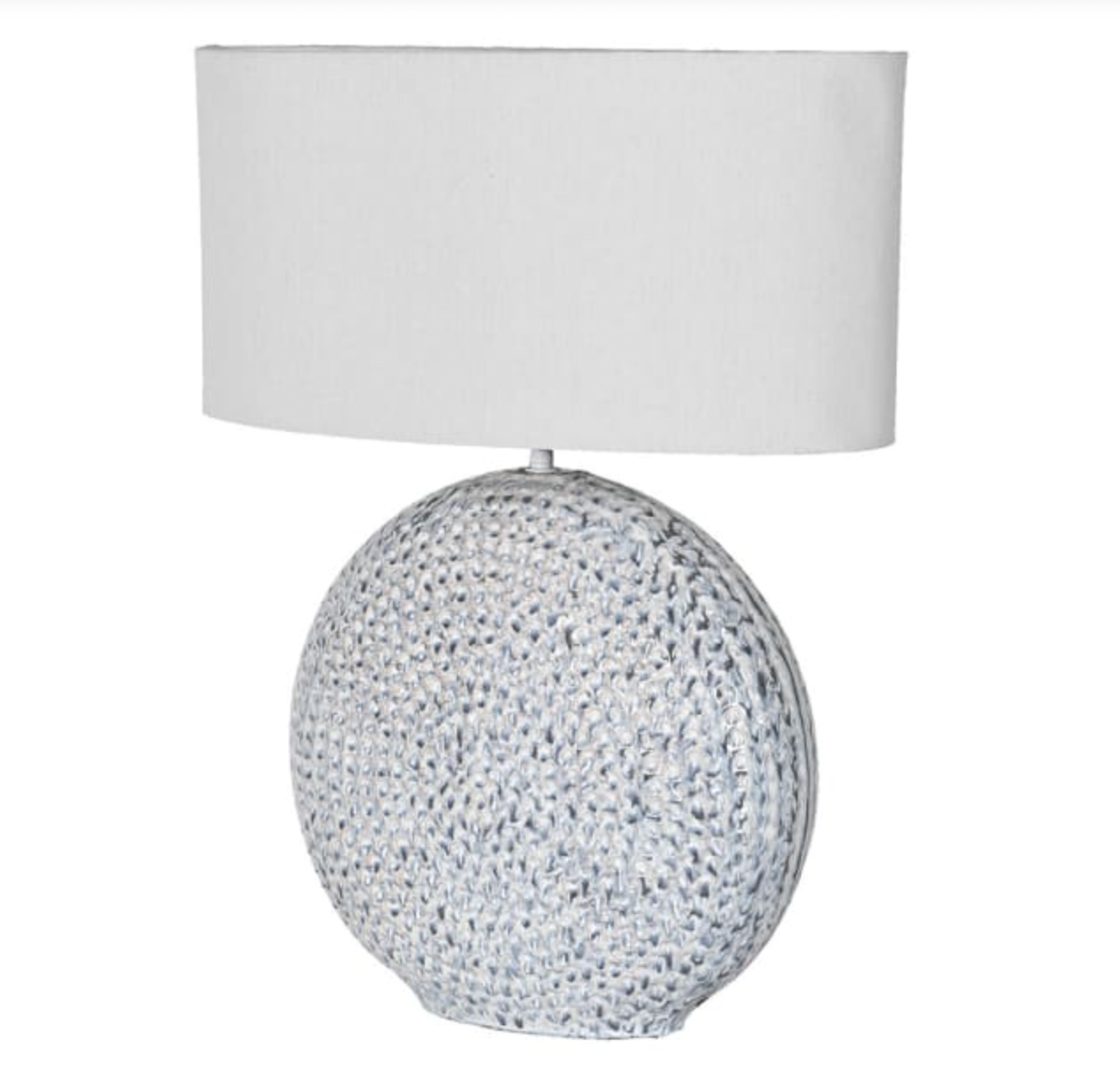 Textured Speckled Blue Lamp