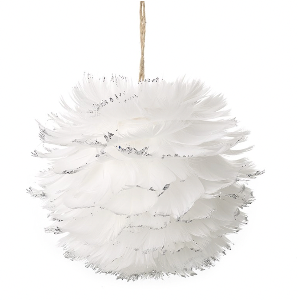 White Feather Hanging Ball