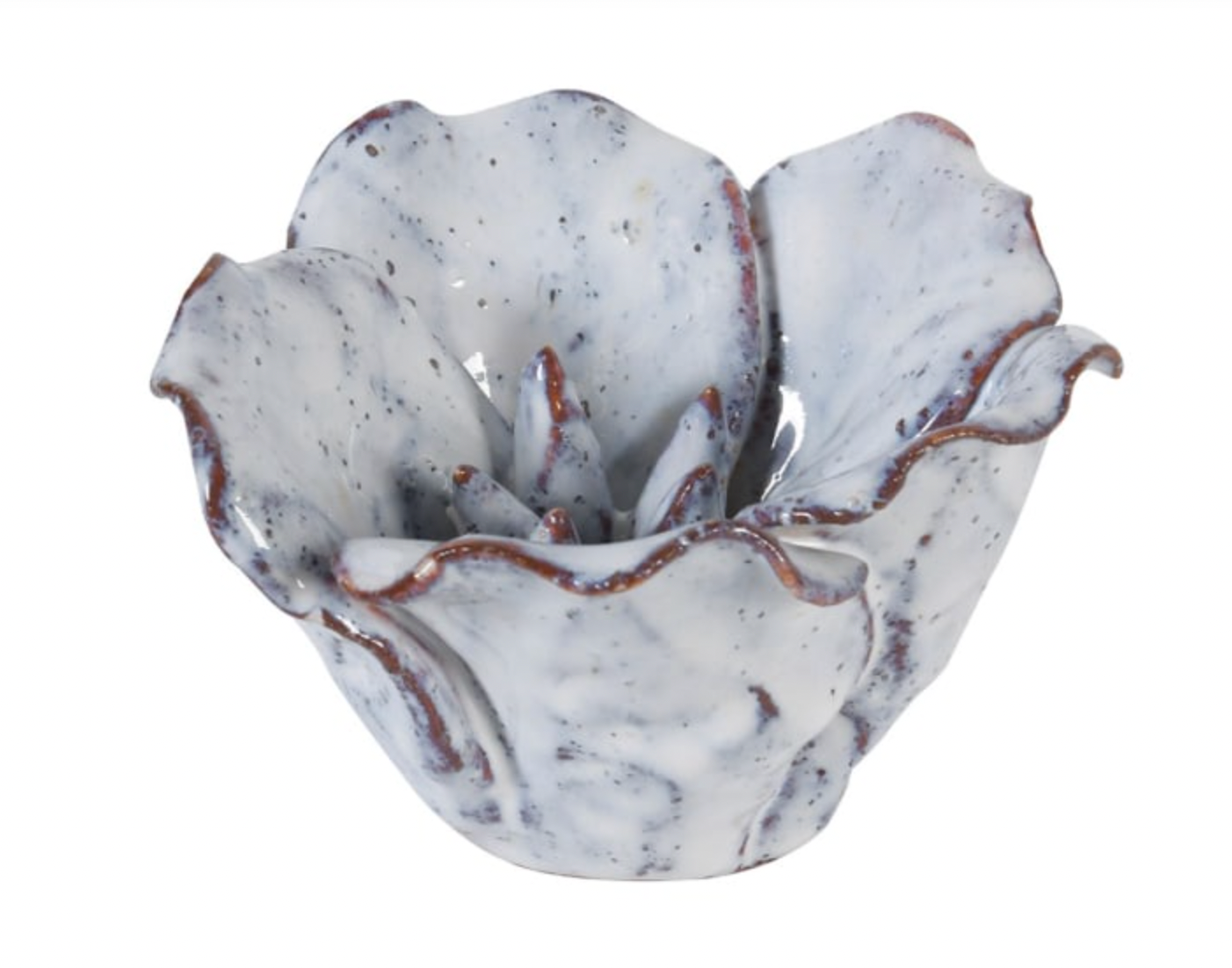 Off White Ceramic Petal Decoration