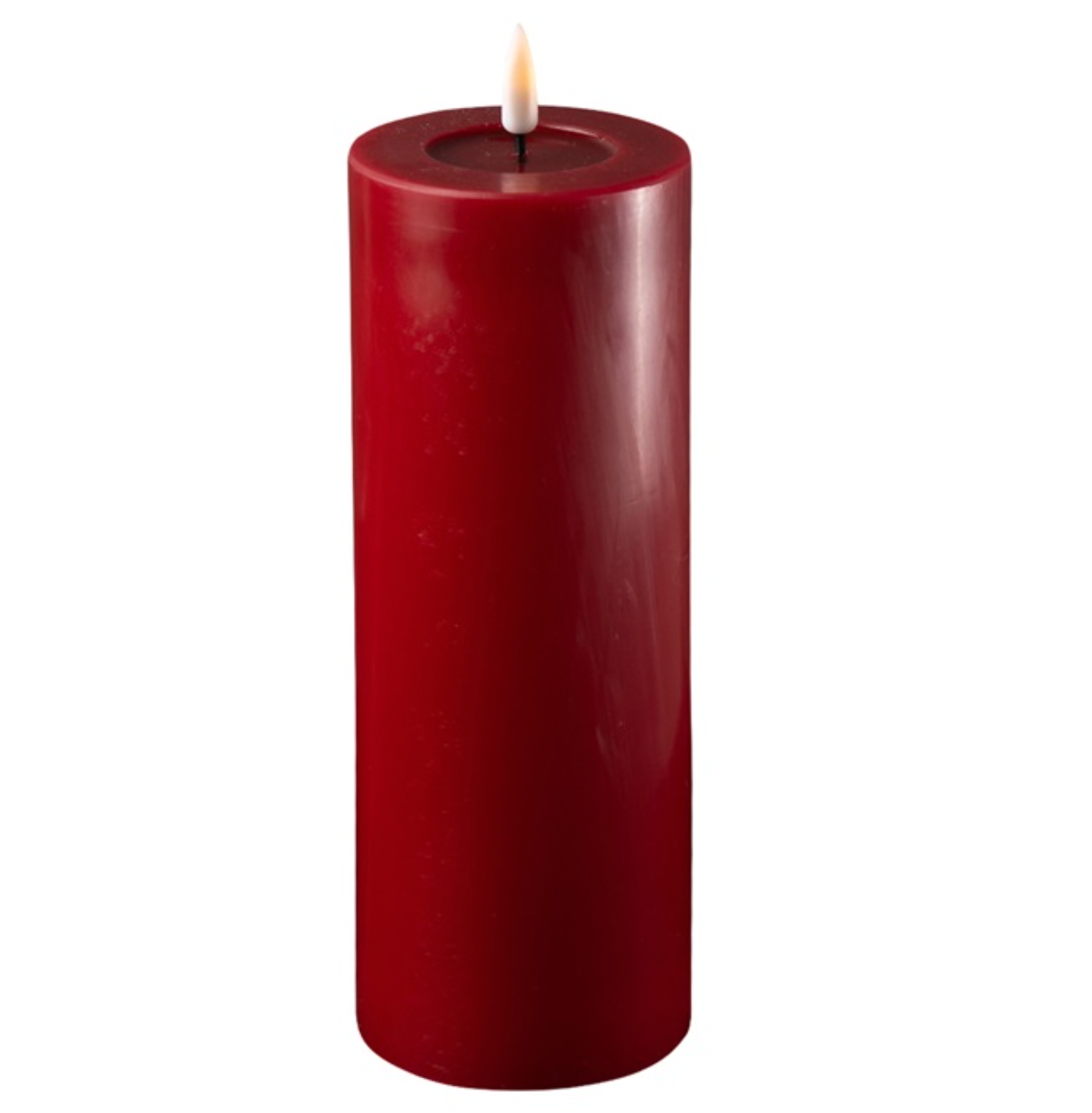 Deluxe Homeart Bordeaux Red LED Candle - 20 cm