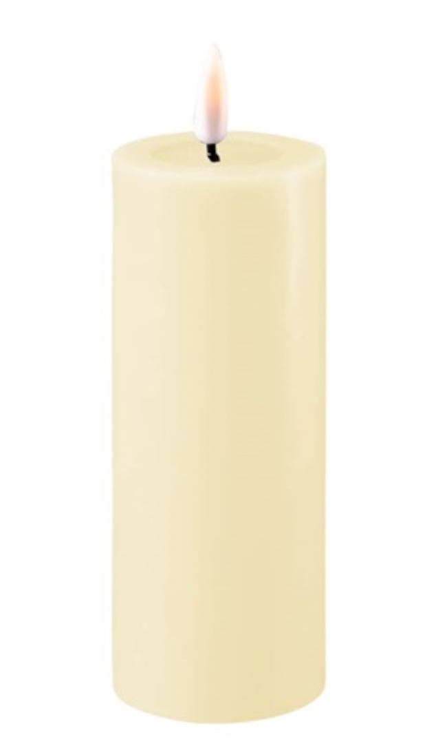 Deluxe Homeart Cream LED Candle - 12.5 cm