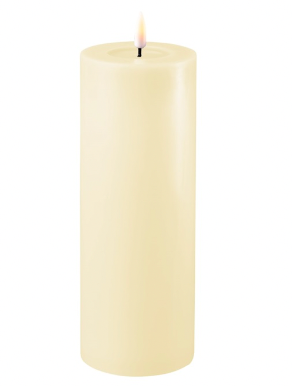 Deluxe Homeart Cream LED Candle - 20 cm