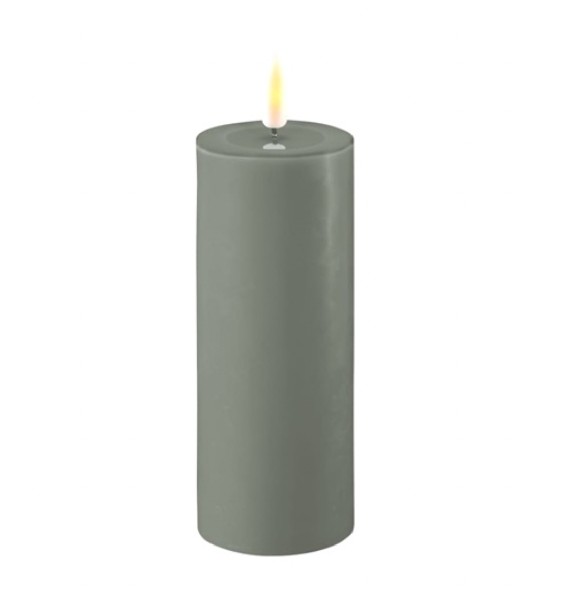 Deluxe Homeart Salvie Green LED Candle - 12.5 cm