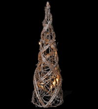 Thumbnail for Large Rattan Cone Tree With Lights