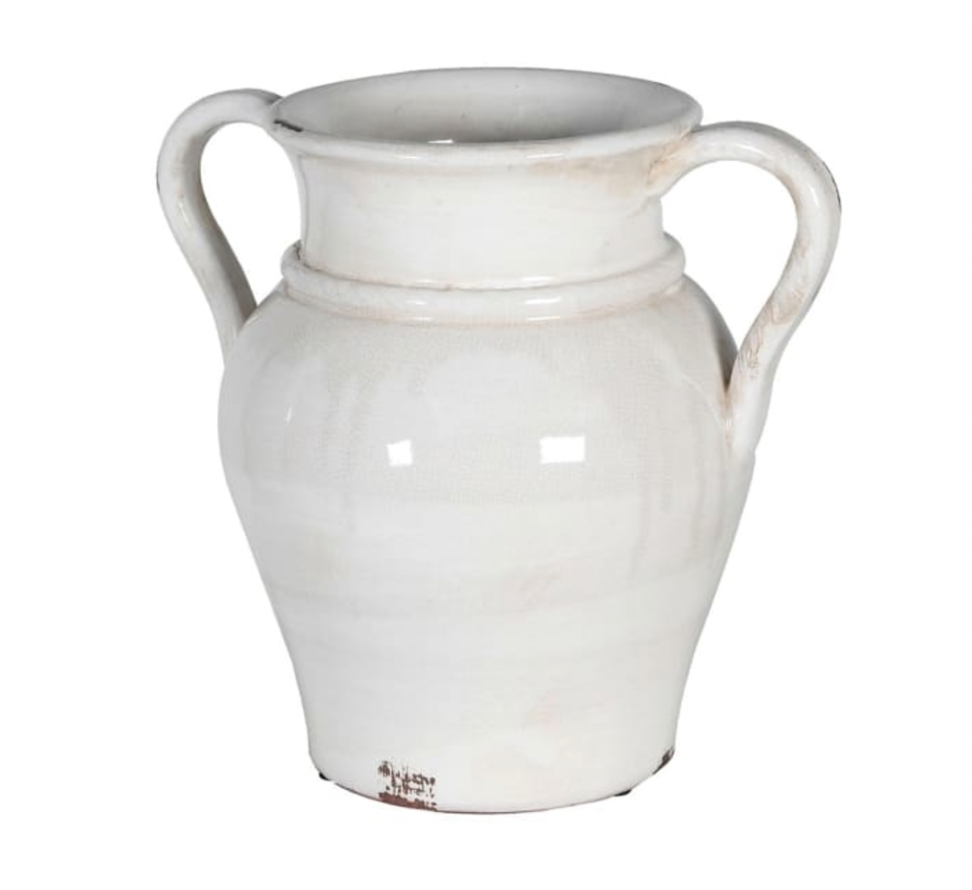 Cream Distressed Ceramic Vase
