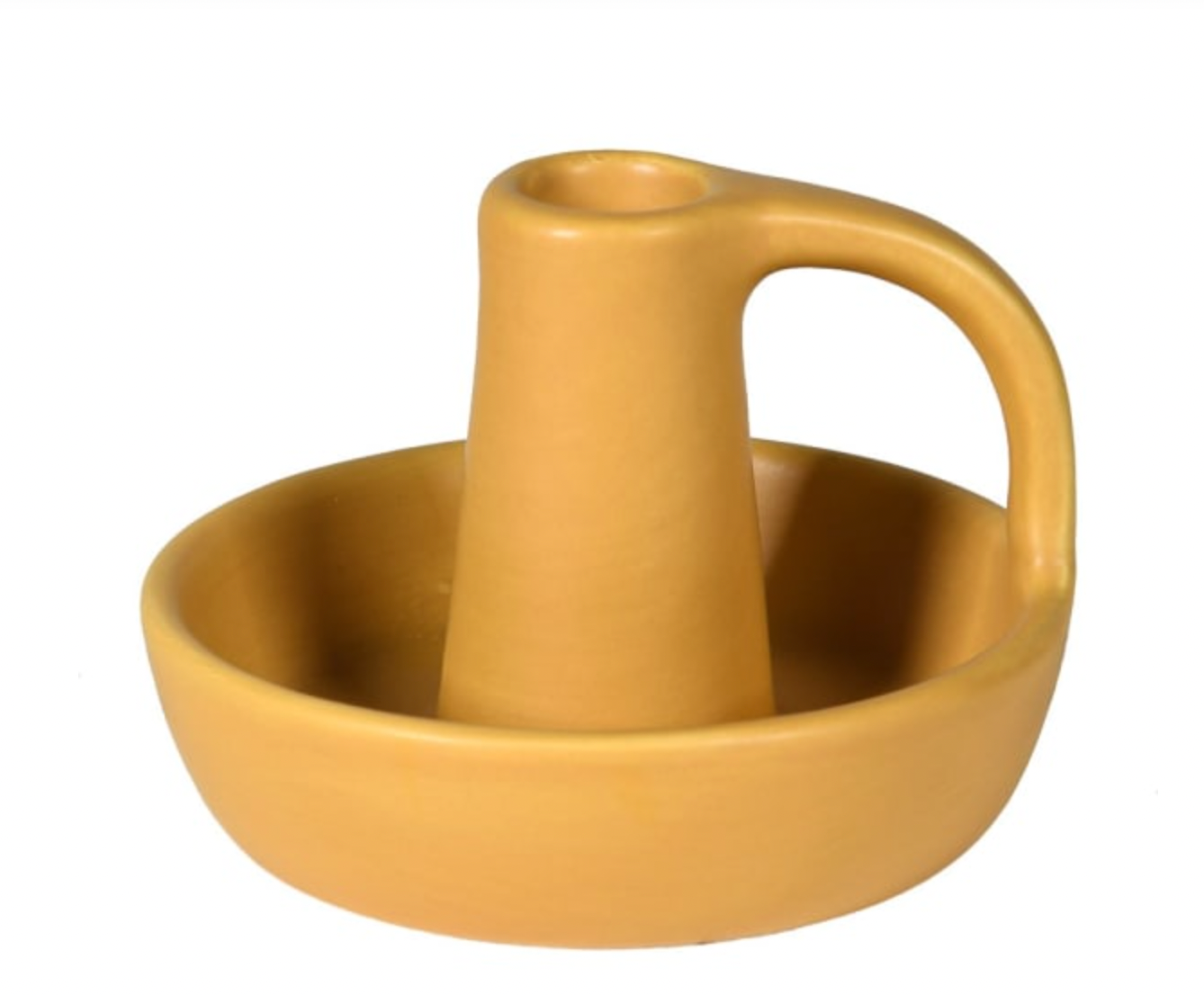 Mustard Ceramic Candle Holder