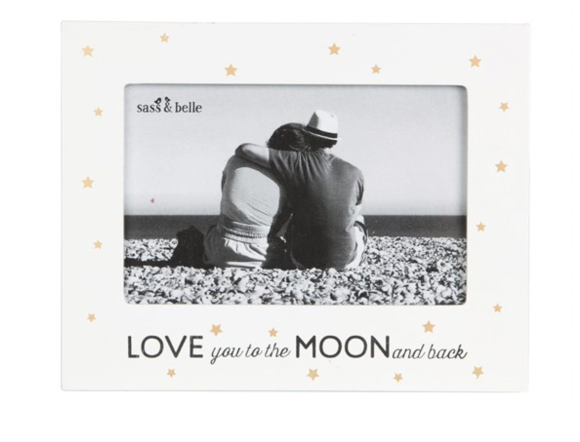 Love You To The Moon And Back Stars Photo Frame White