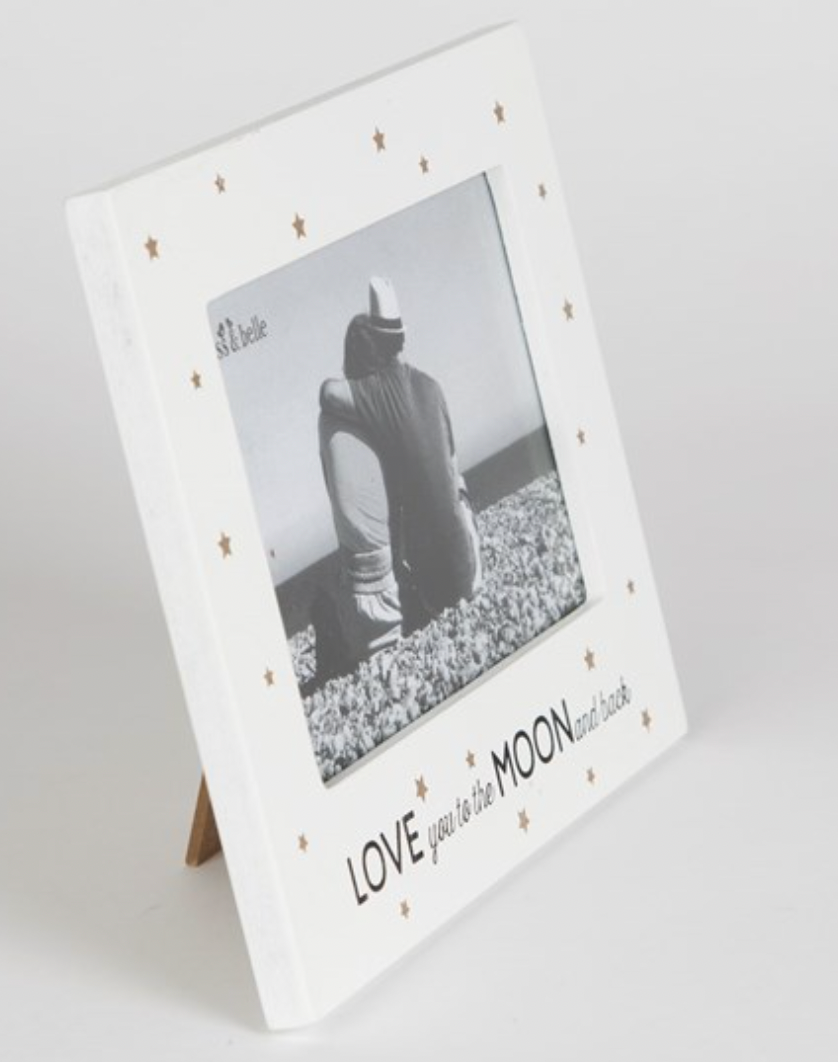Love You To The Moon And Back Stars Photo Frame White