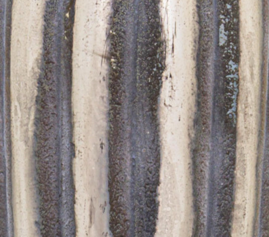 Burnished And Grey Striped Vase - Medium