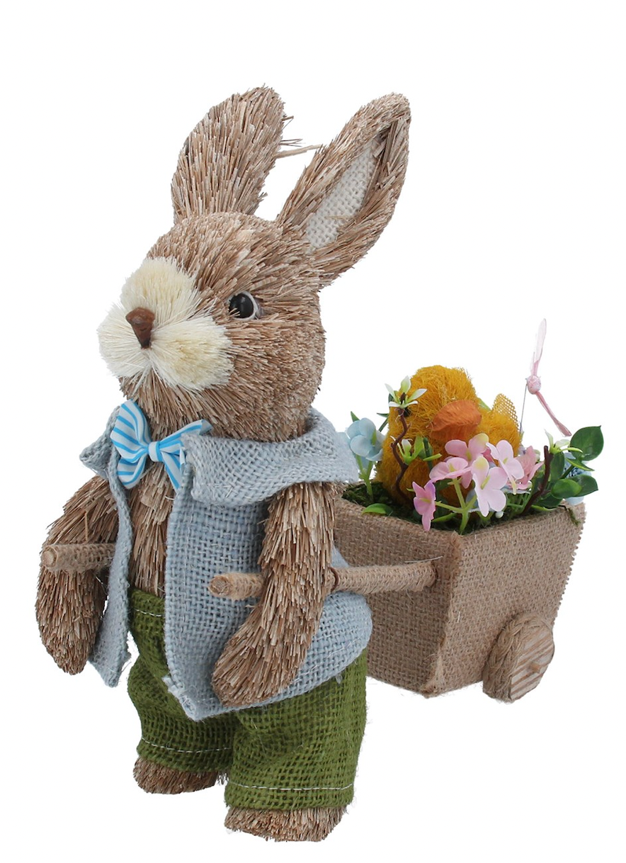 Bristle Mr & Mrs Bunny with Cart