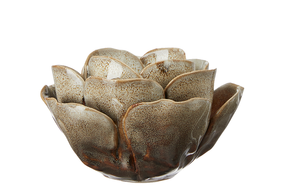 Amber Artichoke Candle Holders