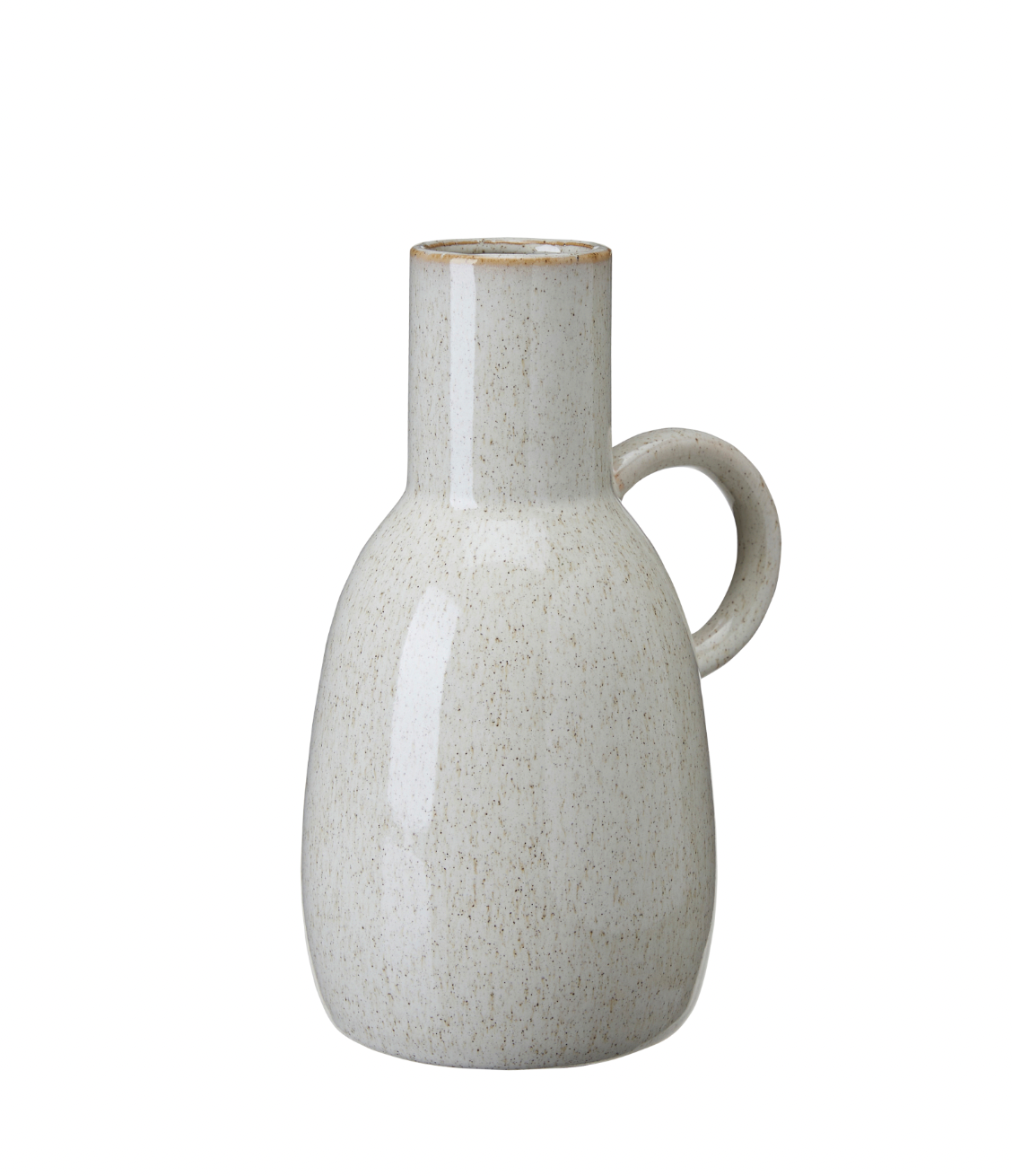 Off White Single Handles Vase
